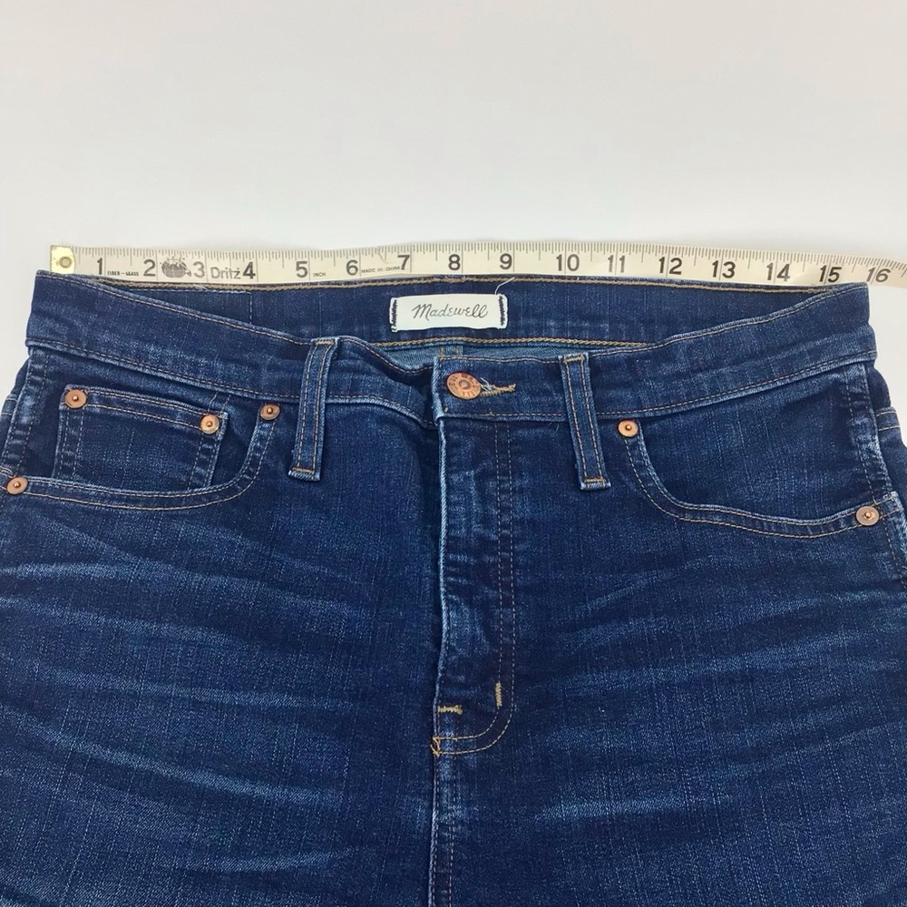 Madewell 10" High-Rise Skinny Jeans - Hayes Wash / Blue  Style F4684 Size 30 - Picture 6 of 14